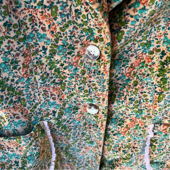 Plenty By Tracy Reese Floral Velvet 2 Button Blazer Sz M - Picture 6 of 16